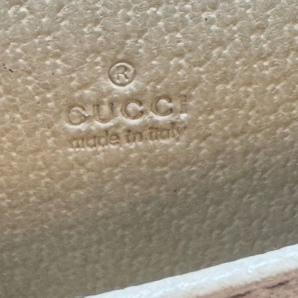 Gucci‎  GG Canvas Leather Card Case Beige, Brown